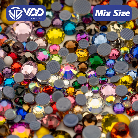 VDD Mix Color Wholesale SS6-SS30 Hotfix Mix Size Glass Rhinestone Crystal Flat Back High Quality Strass Stones For DIY Clothes Accessories