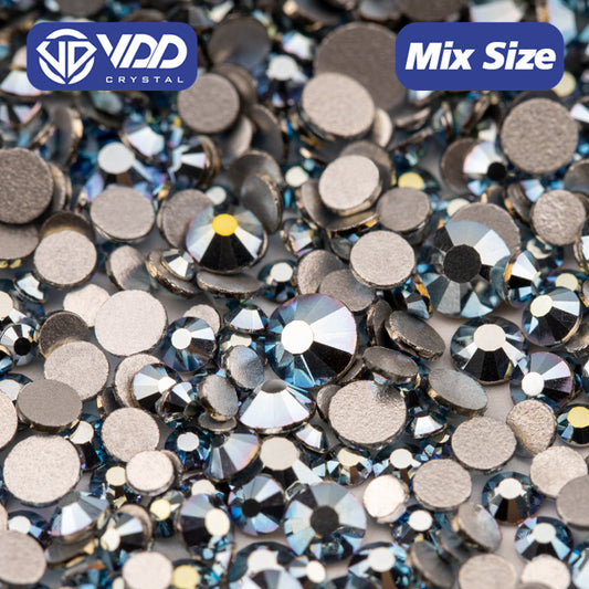 VDD  167 Ice Metal Blue Mix Size SS6-SS20 High Quality Glass Rhinestones Crystal Flatback Glitter Stones Nail Art DIY Crafts Decorations