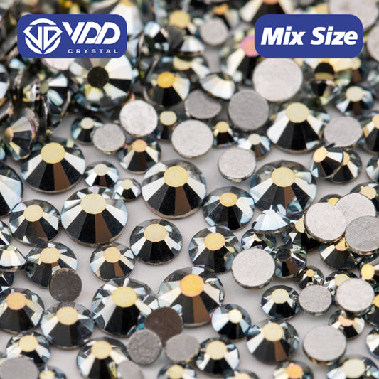 VDD  169 Sliver Beach Mix Size SS6-SS20 High Quality Glass Rhinestones Crystal Flatback Glitter Stones Nail Art DIY Crafts Decorations