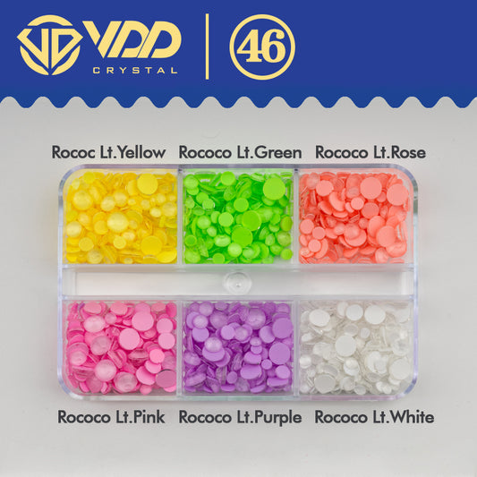 VDD  DC-046  SS6-SS20 Mix Size 6 Grid Box Glass Rhinestones Crystal Flatback Glitter Stones For Nail Art Accessorie DIY Crafts Decoration