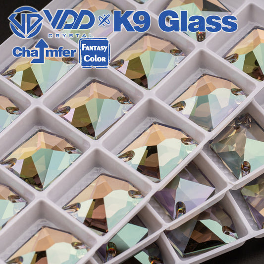 VDD Cosmic 17x21mm 15Pcs Ghost Light Color Top Quality K9 Glass Sew on Rhinestone Sewing Crystal Flatback Clothes Decorations