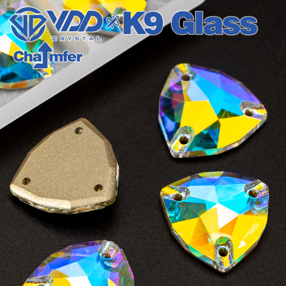 VDD Trilliant S255 Crystal AB Top Quality K9 Glass Sew on Rhinestones Crystal Flatback Sewing Glitter Stones for DIY Garment