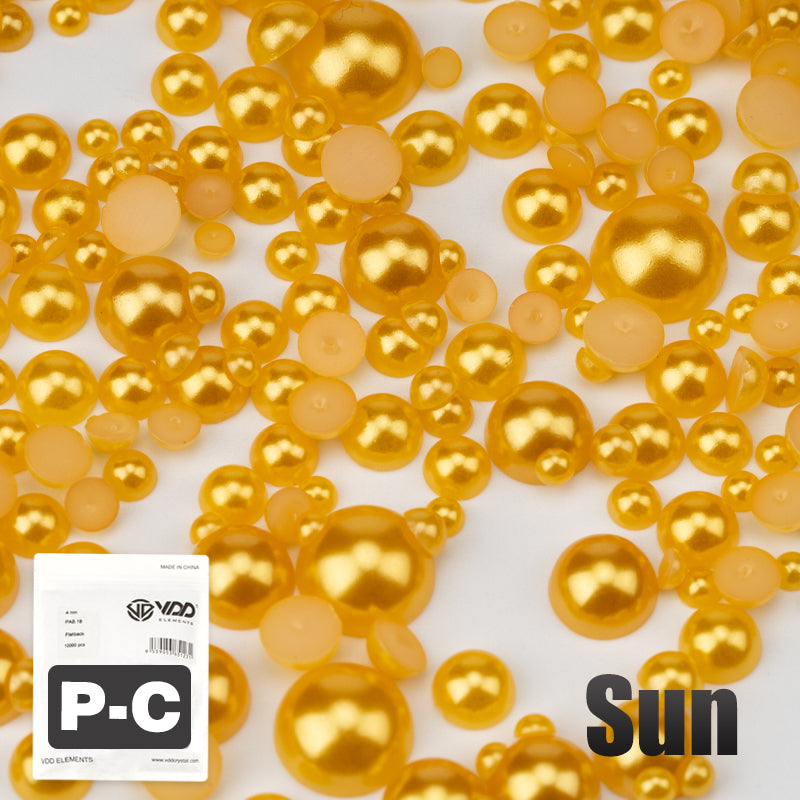 VDD Sun 2.5-10mm Mix Size ABS Half Round Pearls Flatback Beads Resin Rhinestones Flatback Stones ZHENZHU