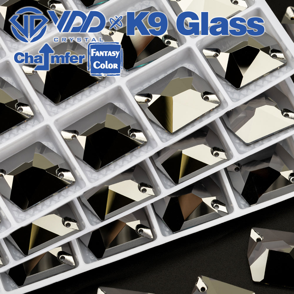 VDD Cosmic 17x21mm 15Pcs Hematite Color Top Quality K9 Glass Sew on Rhinestone Sewing Crystal Flatback Garment Decorations