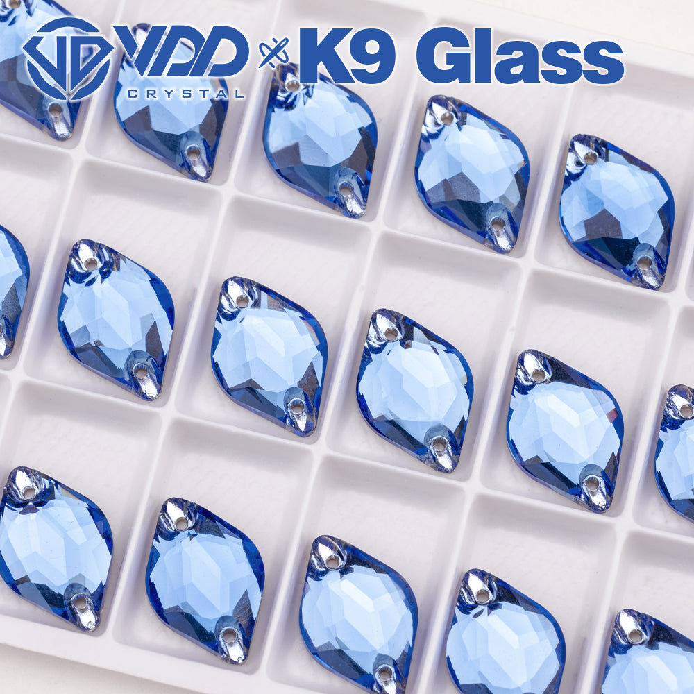 VDD S117 Royal Blue Lemon K9 Glass Sew On Rhinestones High Quality AAAAA Crystal Flatback Sewing Strass Stones DB-S117