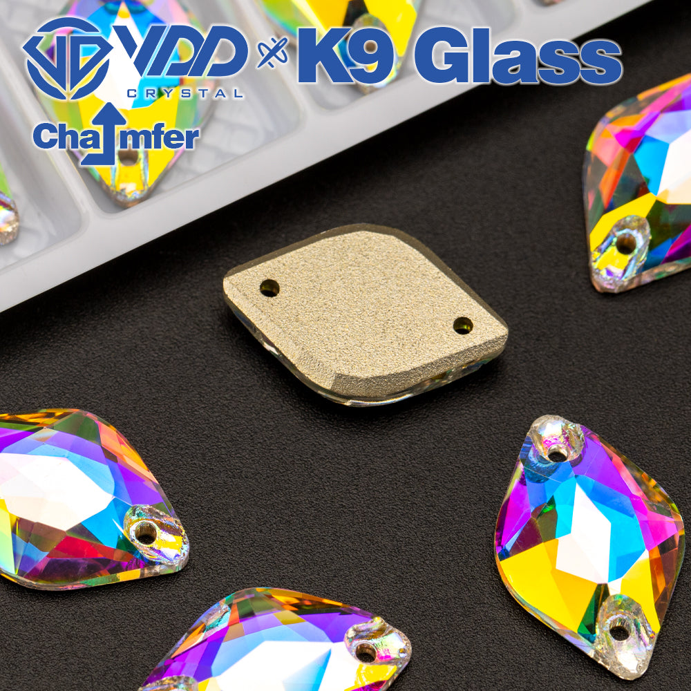VDD S255 Crystal AB Lemon Top Quality K9 Glass Sew on Rhinestones Crystal Flatback Sewing Stones for Clothes Decorations