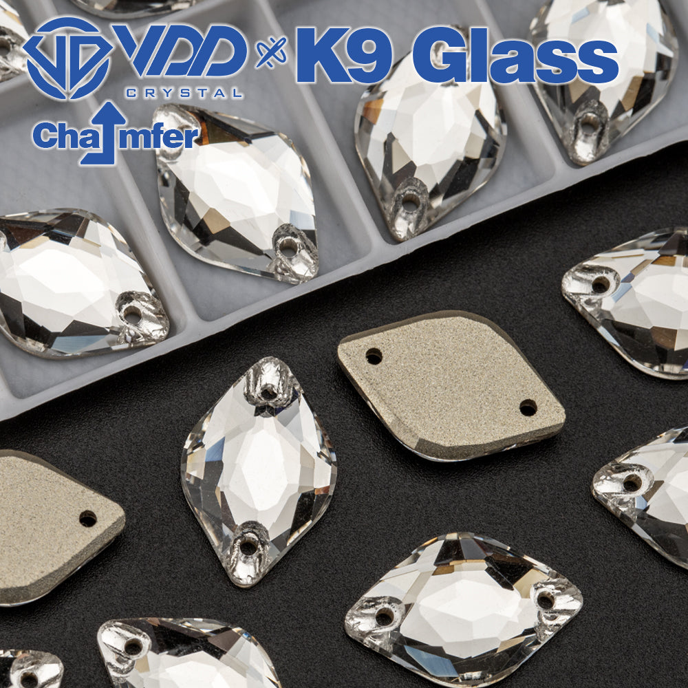 VDD Lemon K9 Glass Sew on Rhinestone Sewing Clear Crystals Flat Back Stones for Garment Clothes Accessories Wedding Dress