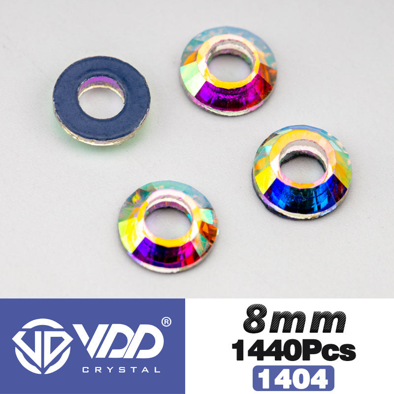 VDD 1404-8mm Wholesale 1440Pcs Rectangle Glass Rhinestones Crystal AB Flatback HotFix Strass Shape 3D Stones For Nail Art DIY Decorations