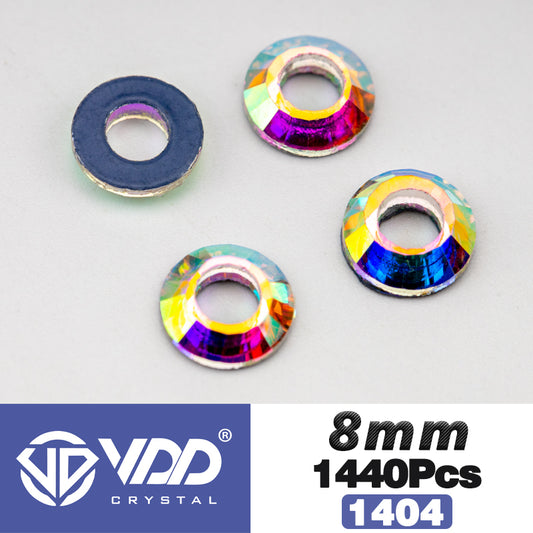 VDD 1404-8mm Wholesale 1440Pcs Rectangle Glass Rhinestones Crystal AB Flatback HotFix Strass Shape 3D Stones For Nail Art DIY Decorations