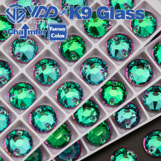 VDD 8B-8S 12mm 40Pcs Heliotrope Color Top Quality K9 Glass Sew on Rhinestones Sewing Crystal Flatback Stones Garment Decorations