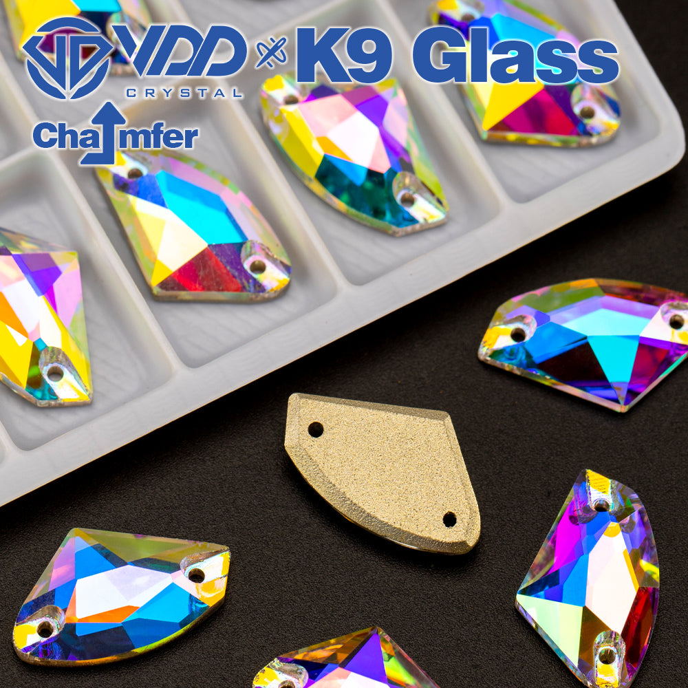 VDD S255 Crystal AB Galactic Top Quality K9 Glass Sew on Rhinestones Crystal Flatback Sewing Stones for Clothes Decorations