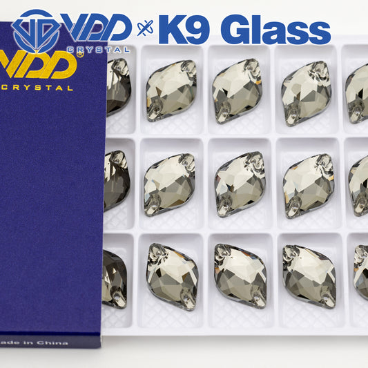 VDD S103 Black Diamond  Lemon Top Quality K9 Glass Sew on Rhinestones Crystal Flatback Sewing Stones for Clothes Decorations