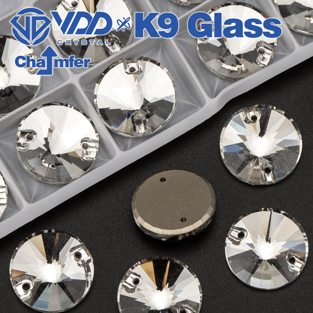 VDD Rivoli S101 Crystal Top Quality K9 Glass Sew on Rhinestones Crystal Flatback Sewing Strass Stones for Garment Wedding Dress