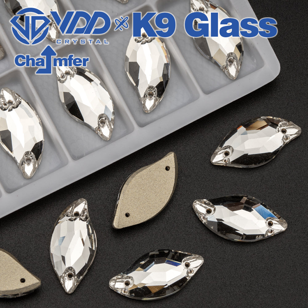 VDD 013 Siam Ocean Series - Cristales de imitación de vidrio sin fijación en caliente de alta calidad, piedras de estrás con parte posterior plana