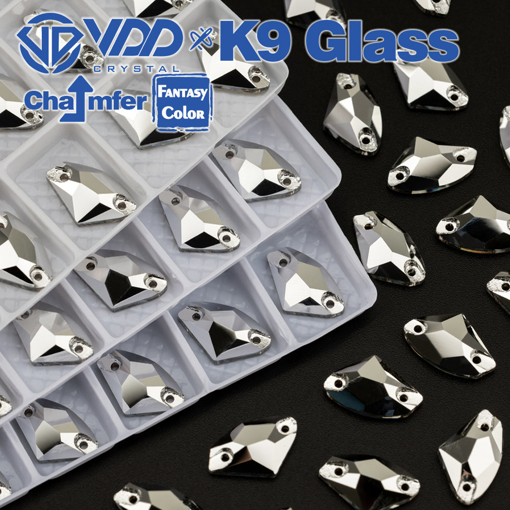 VDD Galactic 9x14mm 36Pcs Labrador Color Top Quality K9 Glass Sew on Rhinestones Crystal Flatback Stones Garment Decorations