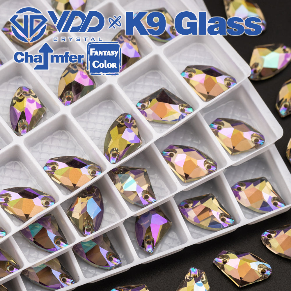VDD Galactic 9x14mm 36Pcs Ghost Light Color Top Quality K9 Glass Sew on Rhinestone Sewing Crystal Flatback Clothes Decorations
