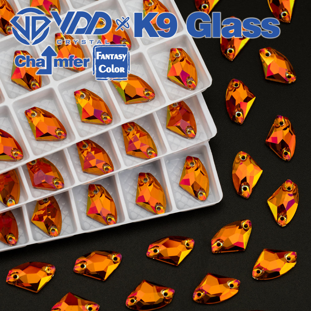VDD Galactic 9x14mm 36Pcs Sunset Prism Top Quality K9 Glass Sew on Rhinestones Crystal Flatback Stones Garment Decorations