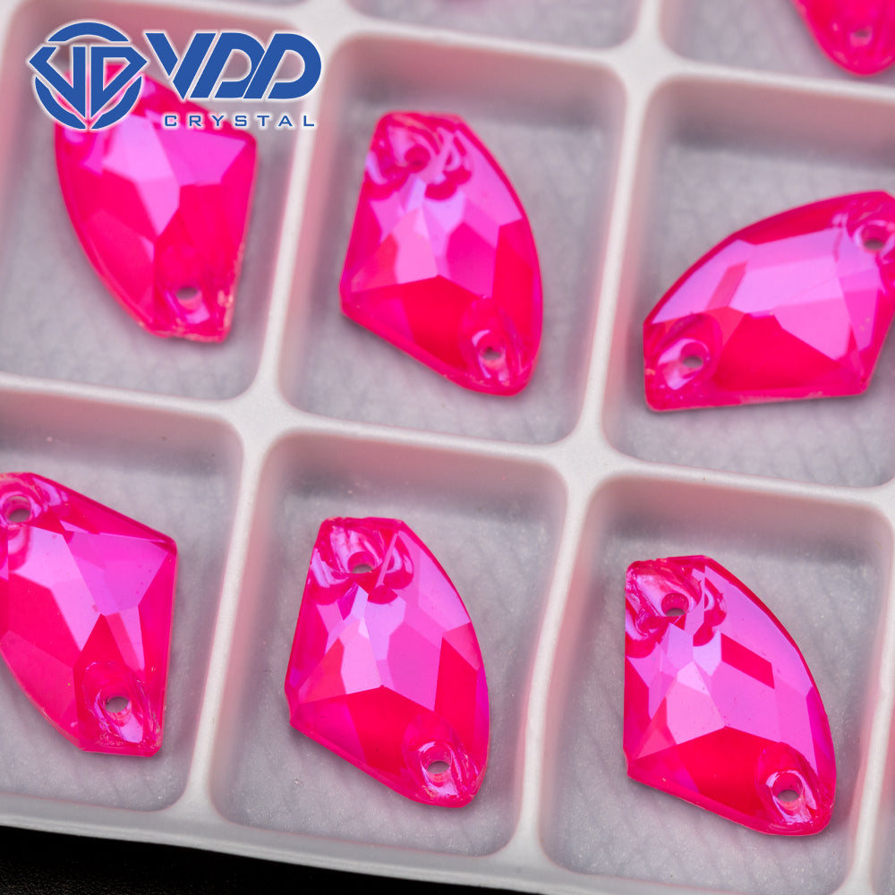 VDD 013 Siam Ocean Series - Cristales de imitación de vidrio sin fijación en caliente de alta calidad, piedras de estrás con parte posterior plana