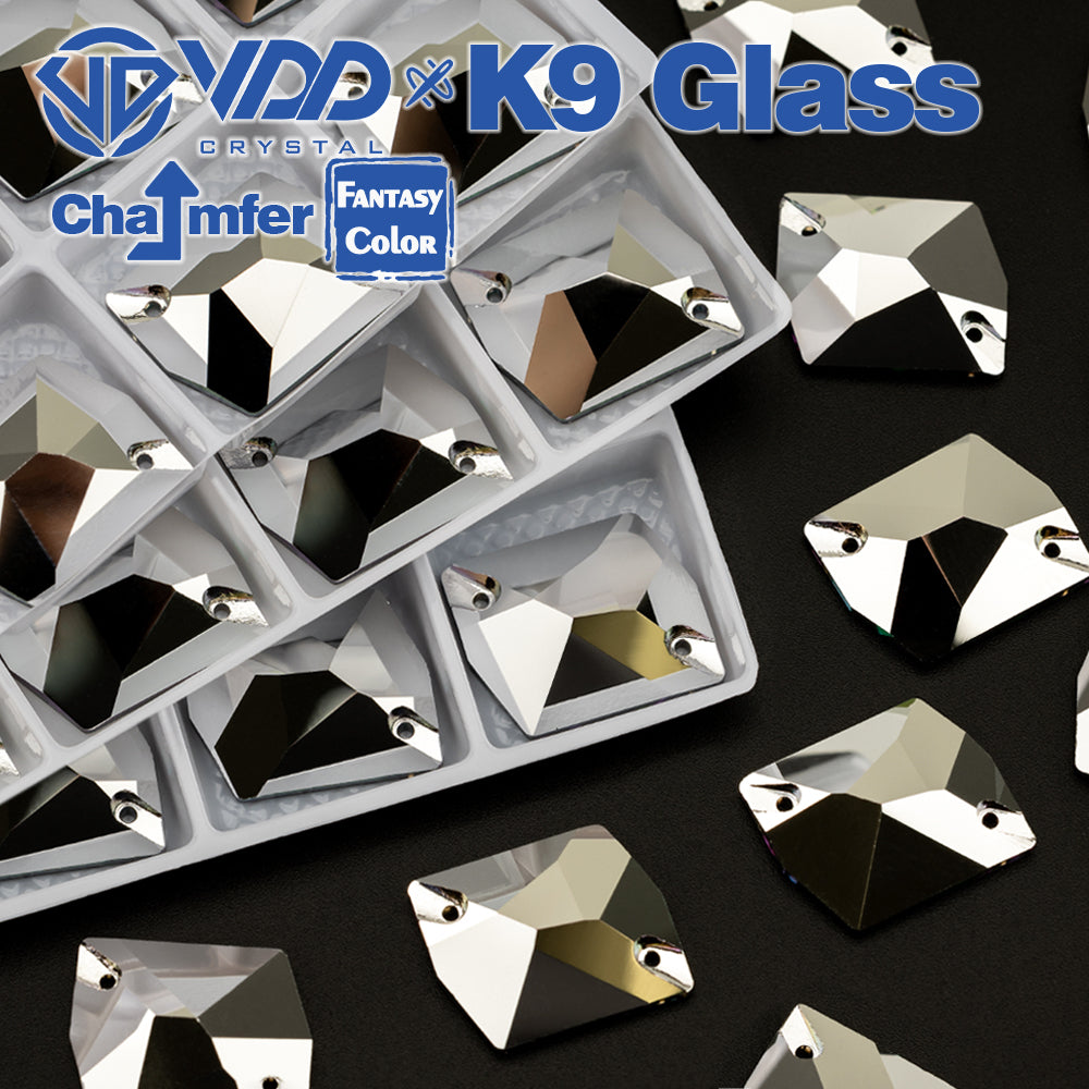 VDD Cosmic 17x21mm 15Pcs Labrador Color Top Quality K9 Glass Sew on Rhinestone Sewing Crystal Flatback Garment Decorations