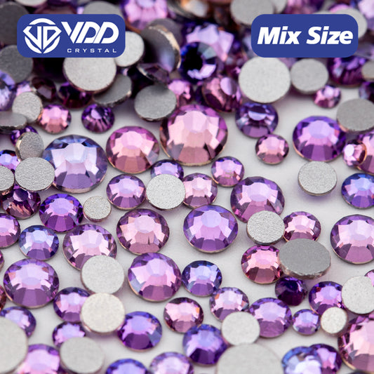 VDD 037 Angel Violet Mix Size SS6-SS20 High Quality Glass Rhinestones Crystal Flatback Glitter Stones Nail Art DIY Crafts Decorations
