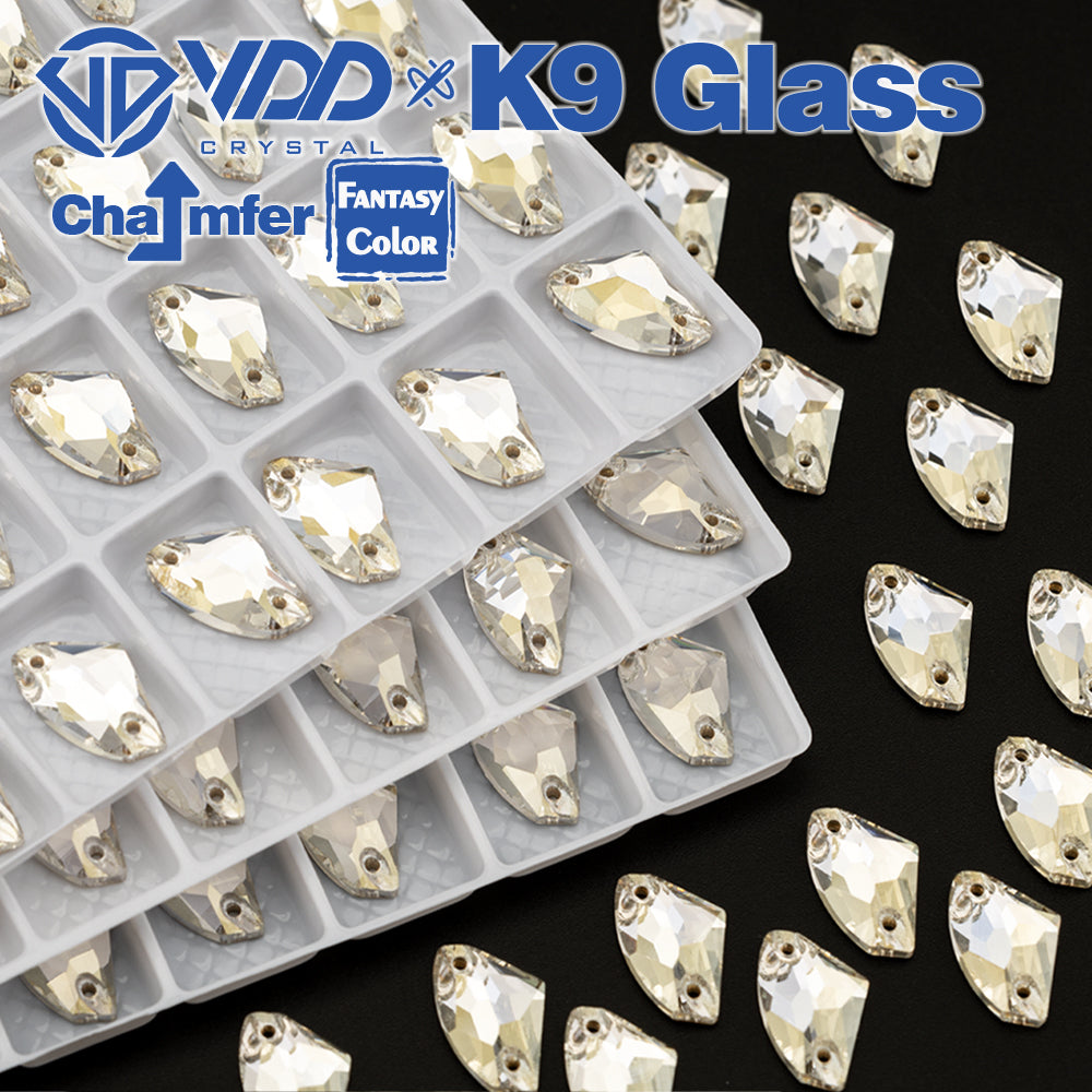 VDD Galactic 9x14mm 36Pcs Sliver Shadow Top Quality K9 Glass Sew on Rhinestones Crystal Flatback Stones Garment Decorations