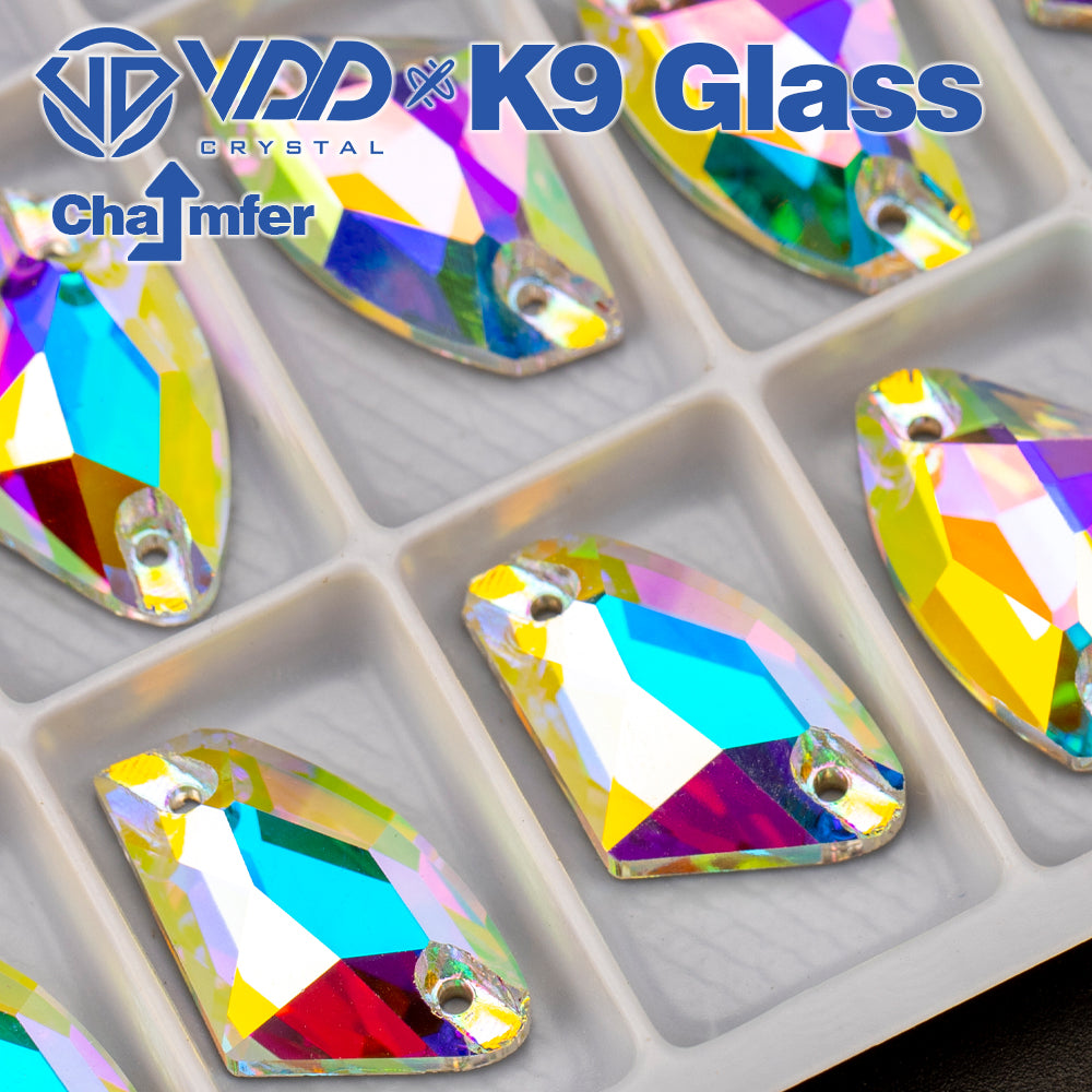 VDD S255 Crystal AB Galactic Top Quality K9 Glass Sew on Rhinestones Crystal Flatback Sewing Stones for Clothes Decorations