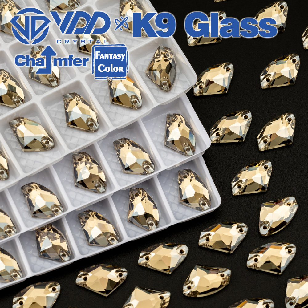 VDD Galactic 9x14mm 36Pcs Greige Top Quality K9 Glass Sew on Rhinestones Crystal Flatback Stones Garment Decorations