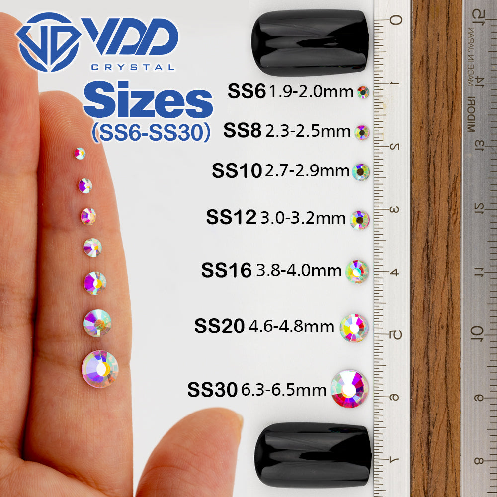 VDD 286 M Rose Ocean Series High Quality  Hot-Fix Glass Crystal Rhinestones Flatback Strass Stones