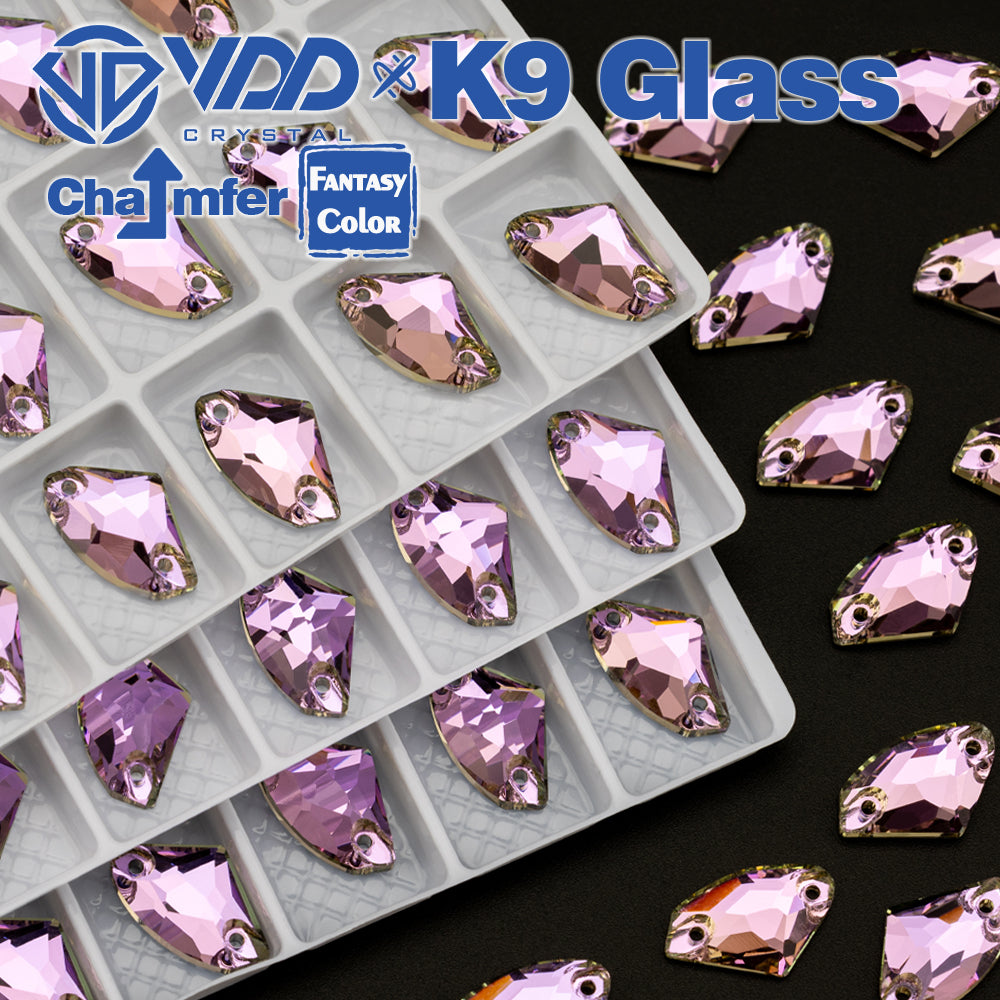 VDD Galactic 9x14mm 36Pcs Violet Beam Top Quality K9 Glass Sew on Rhinestones Crystal Flatback Stones Garment Decorations