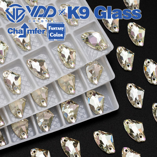 VDD Galactic 9x14mm 36Pcs Glimmer Top Quality K9 Glass Sew on Rhinestones Crystal Flatback Stones Garment Decorations