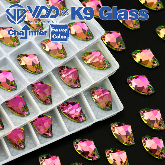 VDD Galactic 9x14mm 36Pcs Rose Pulse Top Quality K9 Glass Sew on Rhinestones Crystal Flatback Stones Garment Decorations