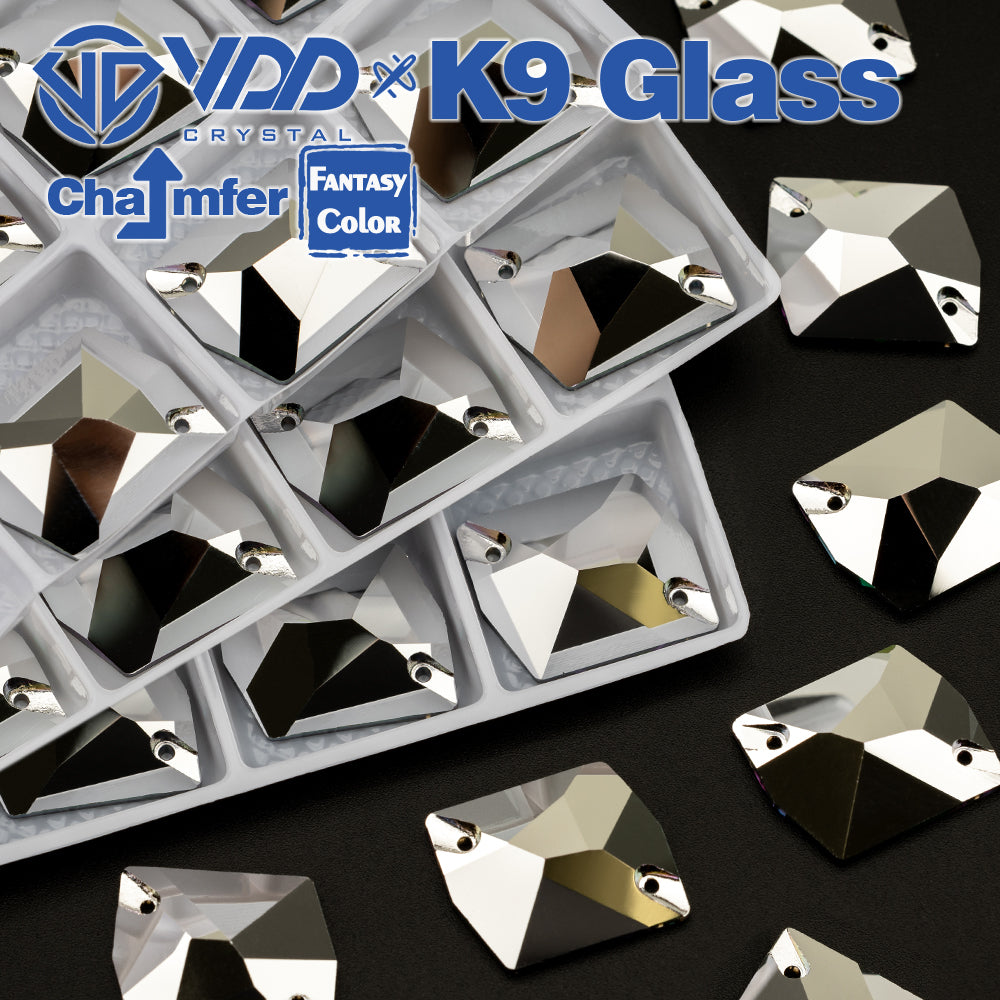 VDD Cosmic 17x21mm 15Pcs Labrador Color Top Quality K9 Glass Sew on Rhinestone Sewing Crystal Flatback Garment Decorations