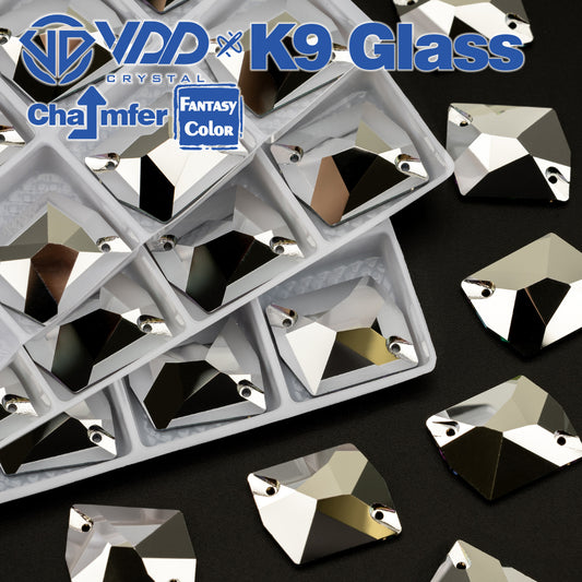 VDD Cosmic 17x21mm 15Pcs Labrador Color Top Quality K9 Glass Sew on Rhinestone Sewing Crystal Flatback Garment Decorations