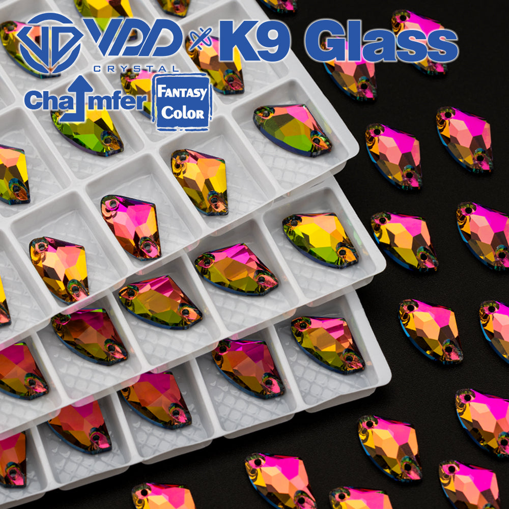 VDD Galactic 9x14mm 36Pcs Vitrail Medium Top Quality K9 Glass Sew on Rhinestones Crystal Flatback Stones Garment Decorations