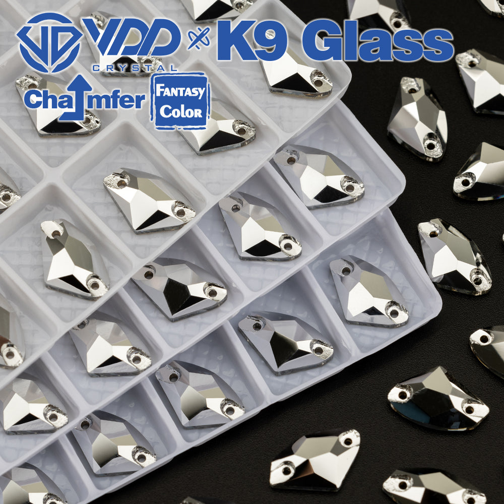 VDD Galactic 9x14mm 36Pcs Labrador Color Top Quality K9 Glass Sew on Rhinestones Crystal Flatback Stones Garment Decorations