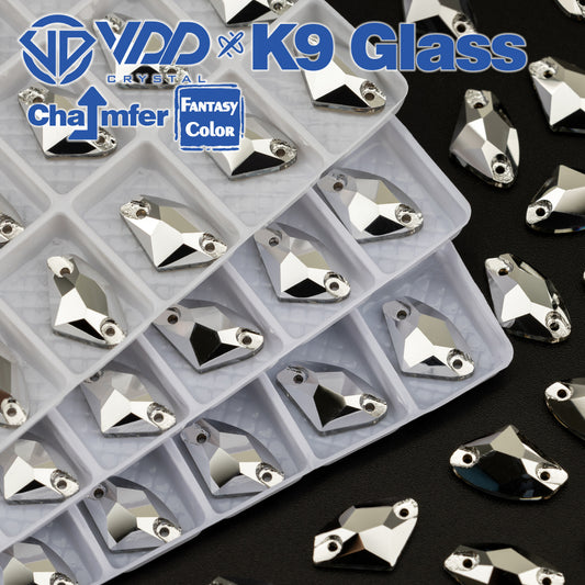 VDD Galactic 9x14mm 36Pcs Labrador Color Top Quality K9 Glass Sew on Rhinestones Crystal Flatback Stones Garment Decorations