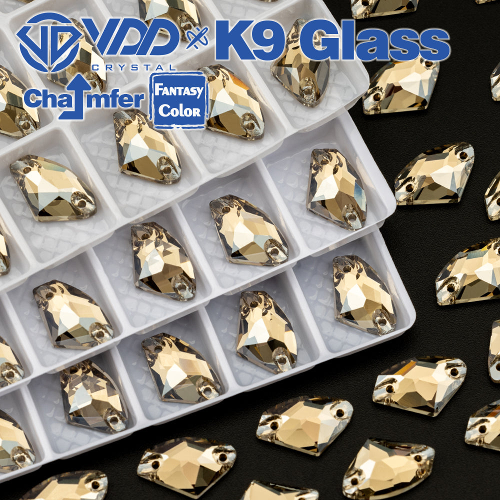 VDD Galactic 9x14mm 36Pcs Greige Top Quality K9 Glass Sew on Rhinestones Crystal Flatback Stones Garment Decorations