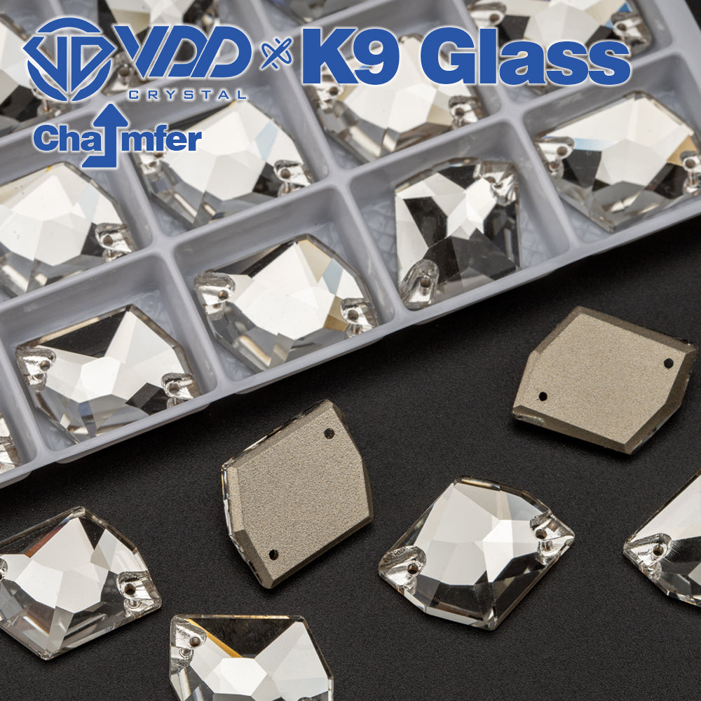VDD Cosmic K9 Glass Sew on Rhinestones Sewing Clear Crystals Flatback Special Shape Stones for Clothes Decorations Wedding Dress