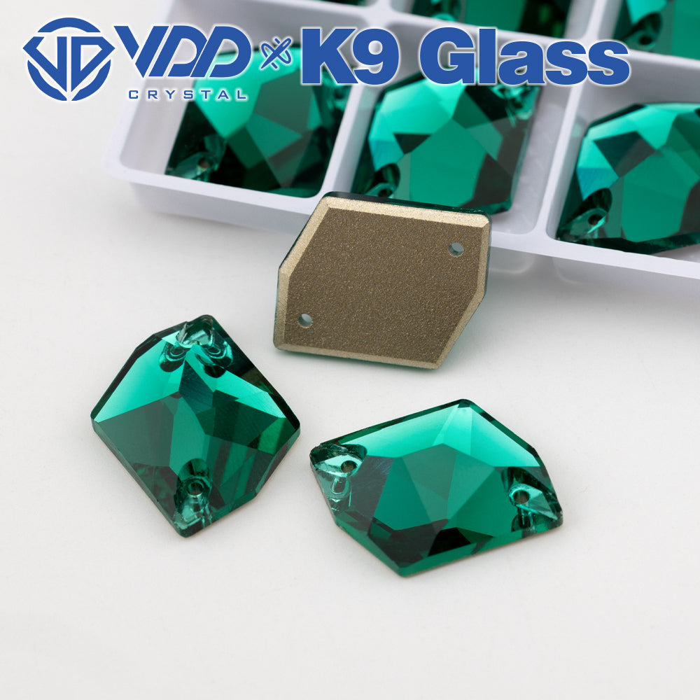 VDD S114 Green Zircon Cosmic Top Quality K9 Glass Sew on Rhinestones Crystal Flatback Sewing Stones for Clothes Decorations