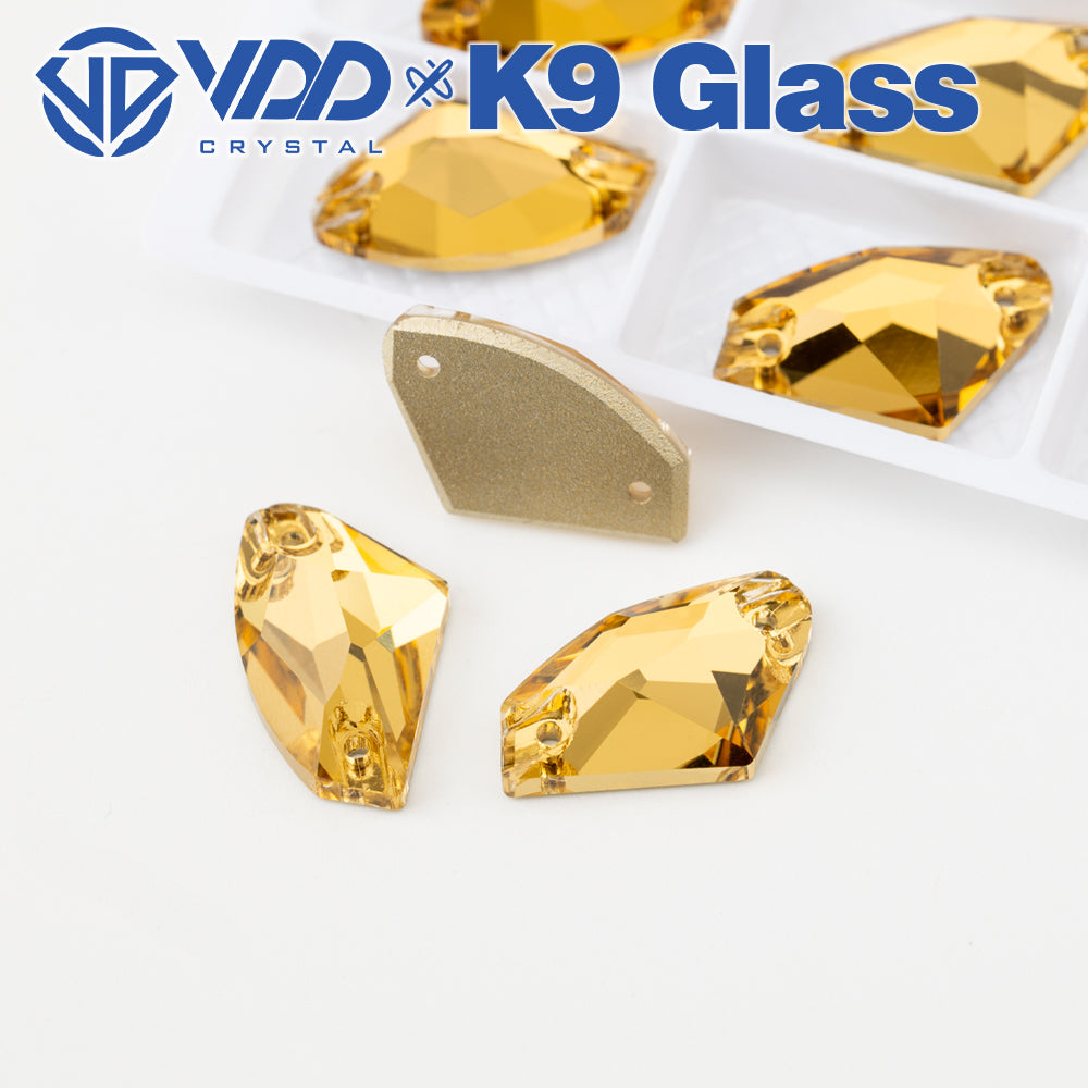 VDD S106 Lt.Co.Topaz Galactic Top Quality K9 Glass Sew on Rhinestones Crystal Flatback Sewing Stones for Clothes Decorations