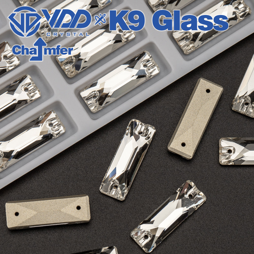 VDD Baguette High Quality Sewing Strass K9 Glass Stones Clear Crystal FlatBack for Clothing Accessories Sew on Rhinestone