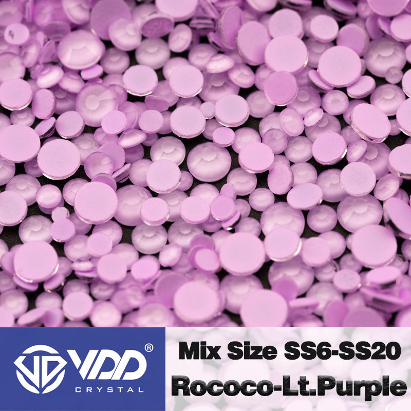 VDD 326 Rococo-Lt.Purple Mix Size SS6-SS20 Non-hotfix Rhinestones High Quality Glass Crystal Flatback Strass Stones KKmix-K155