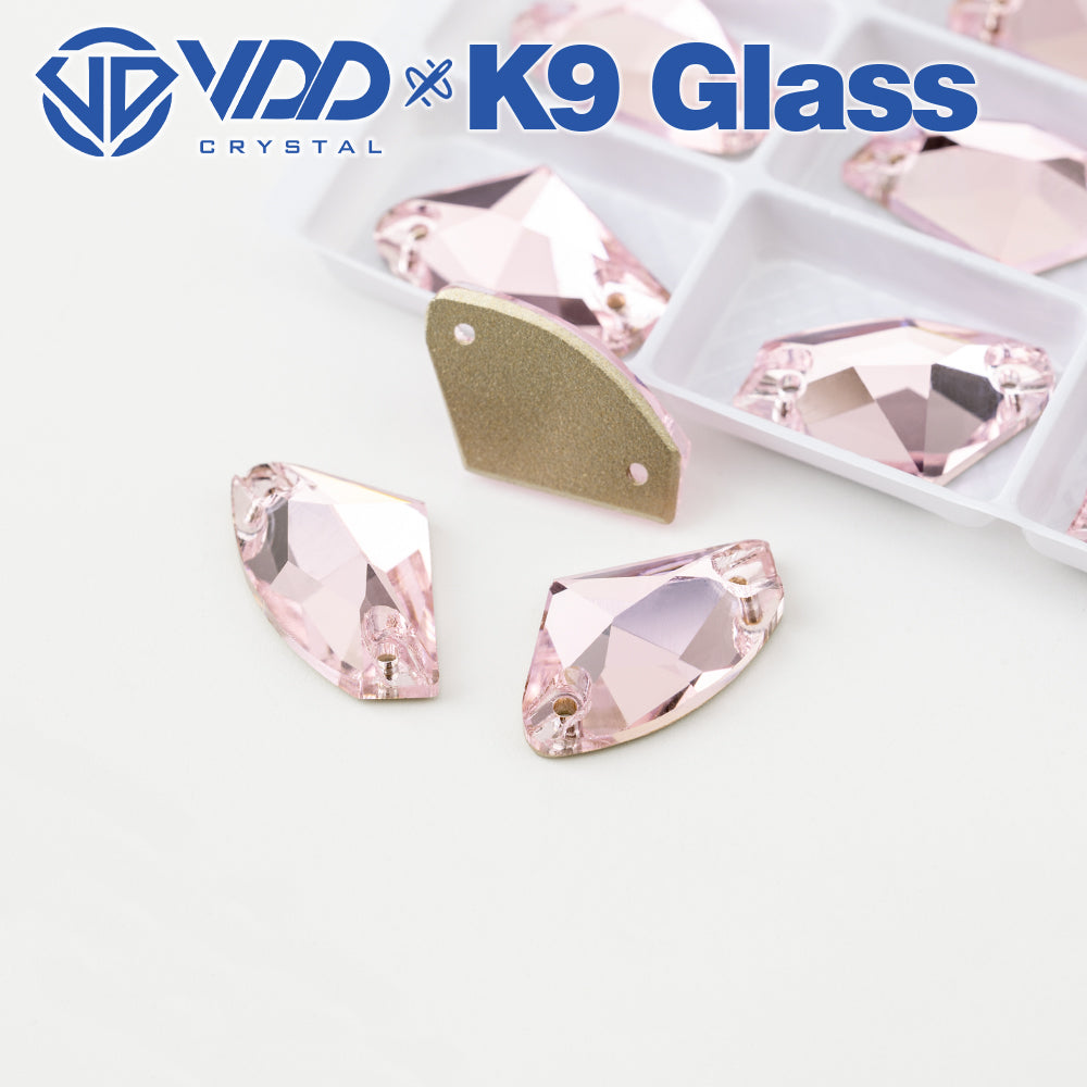 VDD S121 Light Rose Galactic Top Quality K9 Glass Sew on Rhinestones Crystal Flatback Sewing Stones for Clothes Decorations