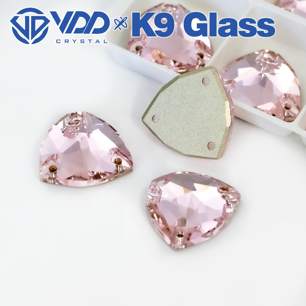 VDD Trilliant S121 Light Rose Top Quality K9 Glass Sew on Rhinestones Crystal Flatback Sewing Glitter Stones for DIY Garment