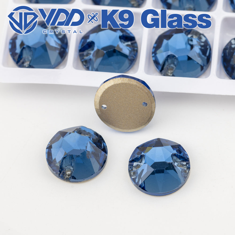VDD S119 Montana 8 Big 8 Small Top Quality K9 Glass Sew on Rhinestones Crystal Flatback Sewing Stones for Clothes Decorations