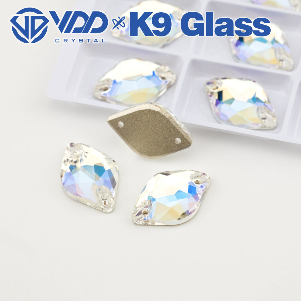 VDD S256 Moonlight Lemon Top Quality K9 Glass Sew on Rhinestones Crystal Flatback Sewing Stones for Clothes Decorations