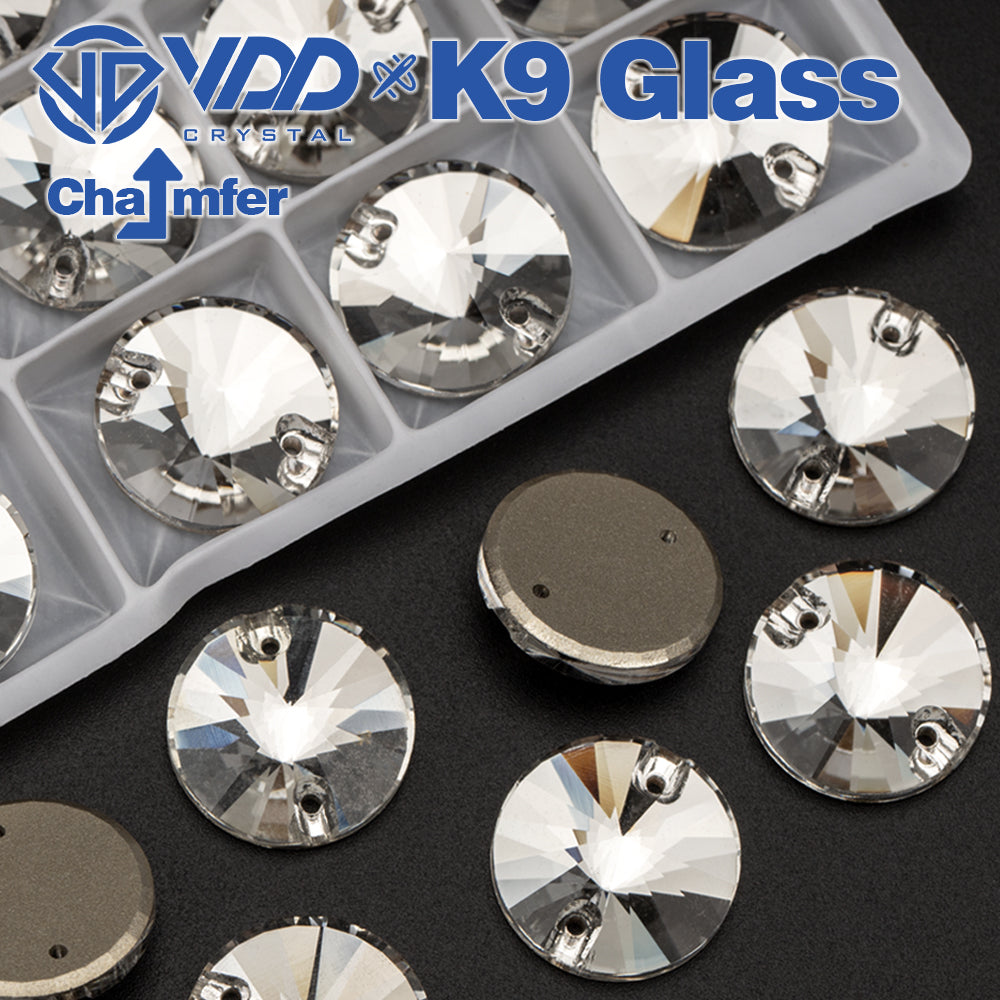 VDD 013 Siam Ocean Series - Cristales de imitación de vidrio sin fijación en caliente de alta calidad, piedras de estrás con parte posterior plana