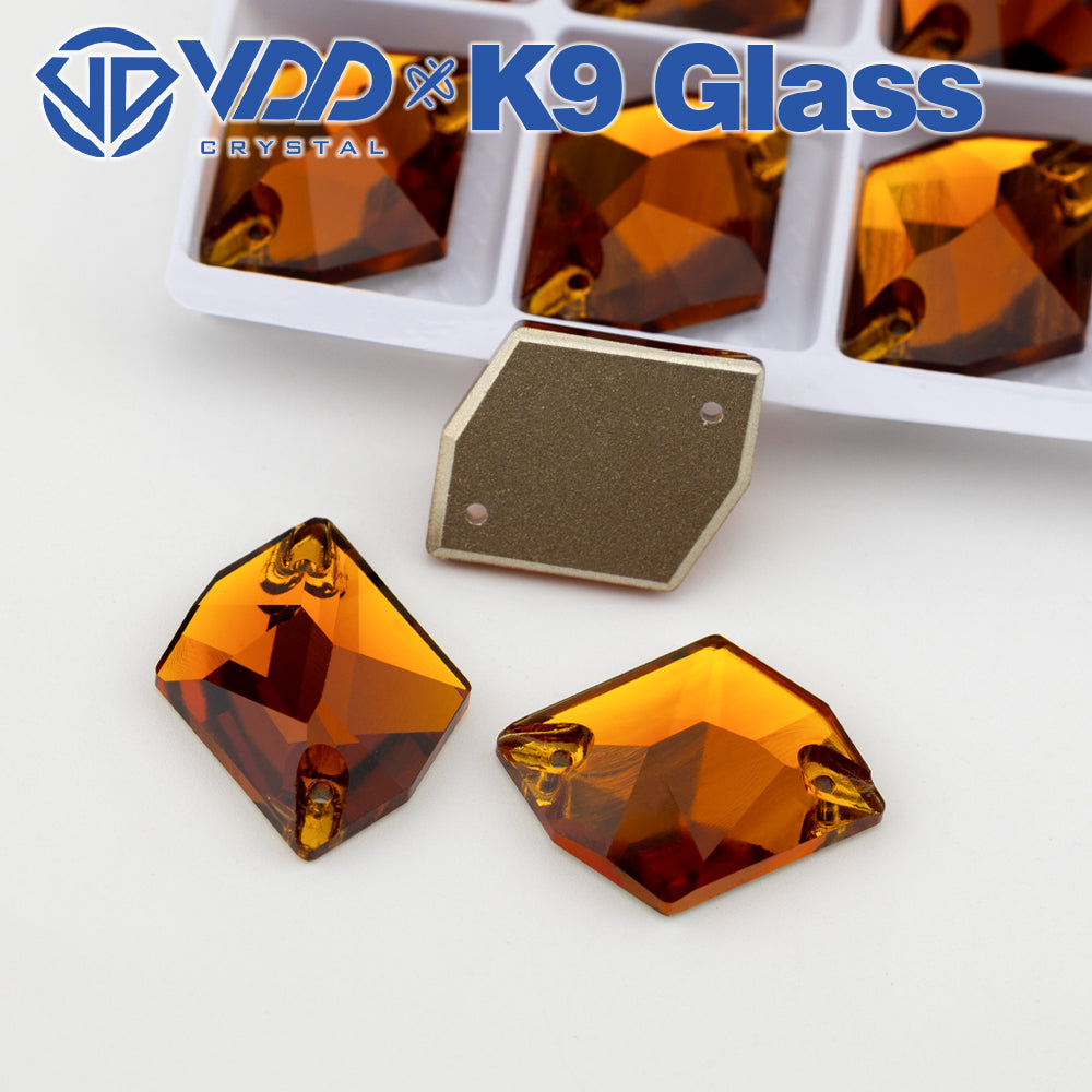 VDD S107 Coffee Cosmic Top Quality K9 Glass Sew on Rhinestones Crystal Flatback Sewing Stones for Clothes Decorations