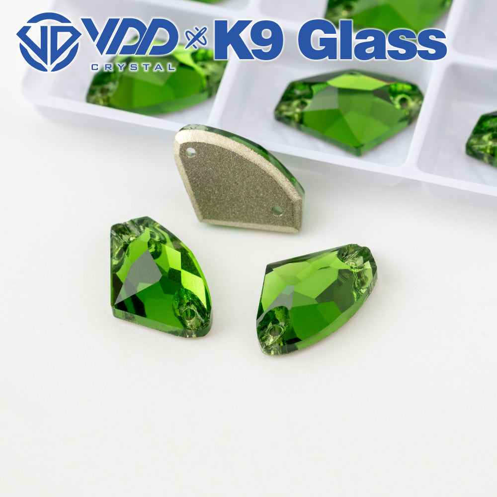 VDD S113 Fern Green Galactic Top Quality K9 Glass Sew on Rhinestones Crystal Flatback Sewing Stones for Clothes Decorations