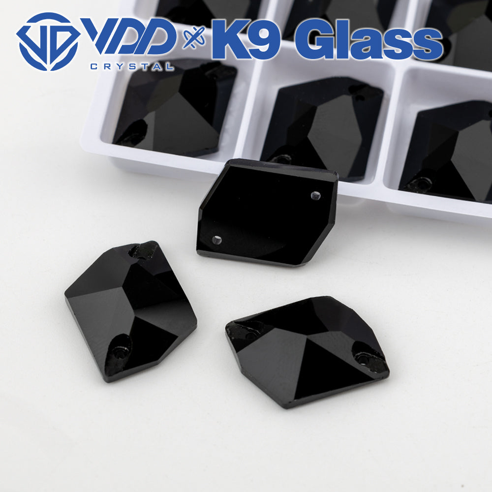 VDD S102 Jet Cosmic Top Quality K9 Glass Sew on Rhinestones Crystal Flatback Sewing Stones for Clothes Decorations